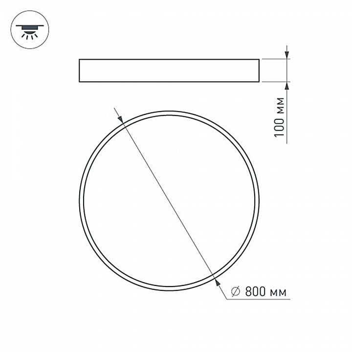 Потолочный светодиодный светильник Arlight SP-Tor-Pill-R800-94W Warm3000 022132(3) - 8