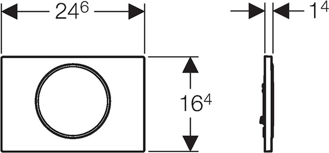 Кнопка смыва Geberit Sigma 10 115.758.SN.5 нержавеющая сталь - 2
