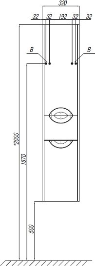 Шкаф-пенал AQUATON Сильва L дуб фьорд, с бельевой корзиной 1A215603SIW6L - 5