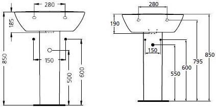 Пьедестал Ideal Standard Ocean  W306201 - 1