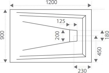 Поддон для душа Good Door Атриум 120x90 с ножками и экраном - 4