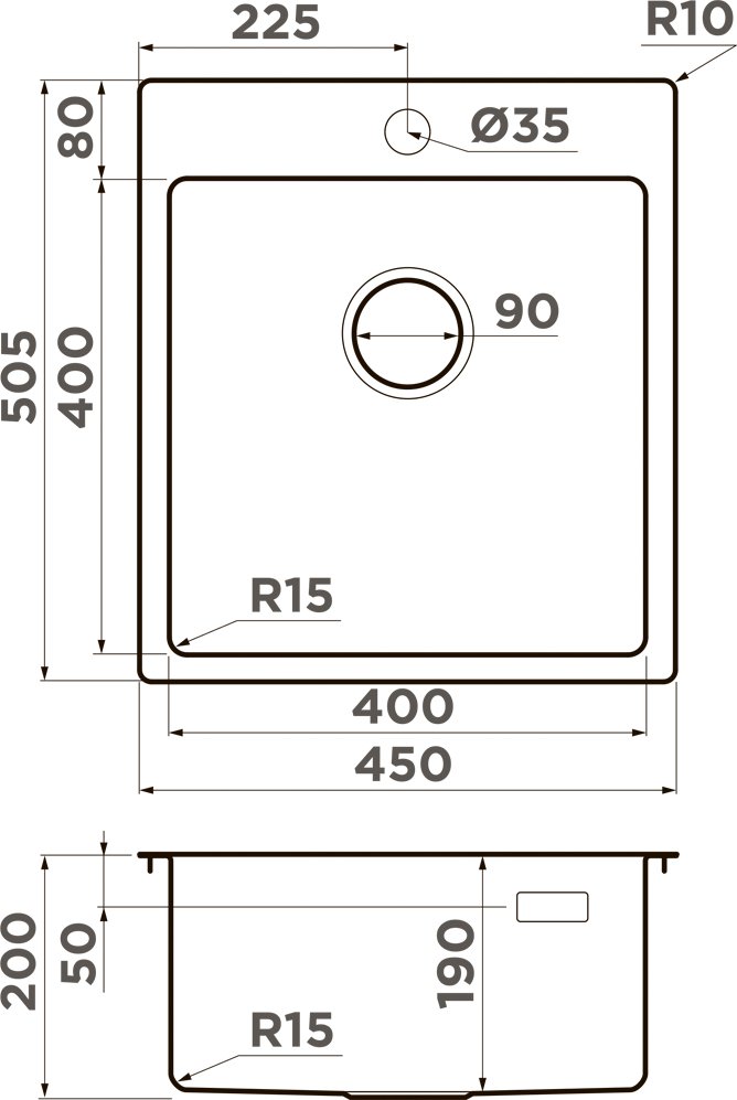 Мойка кухонная Omoikiri Amadare 45-IN 4993802 - 3