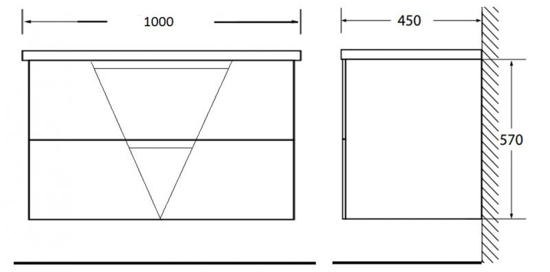 Тумба с раковиной BelBagno Vittoria 100 черный матовый - 14