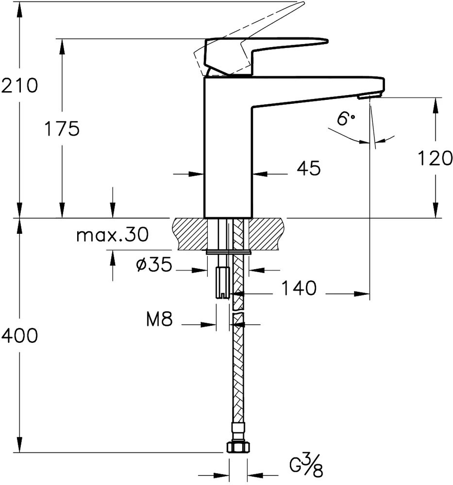 Смеситель для раковины VitrA Root Square хром A42731EXP - 2