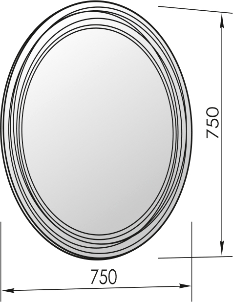 Зеркало в ванную Marka One BELLE 75 см (У26304) 4604613307875 - 6