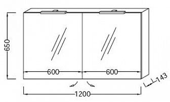 Зеркало-шкаф Jacob Delafon EB798RU 120 см EB798RU-G1C - 1