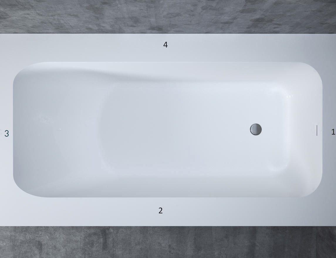 Ванна из искусственного камня Salini Orlando 190x100 102114MH S-Sense, матовый, RAL снаружи - 8