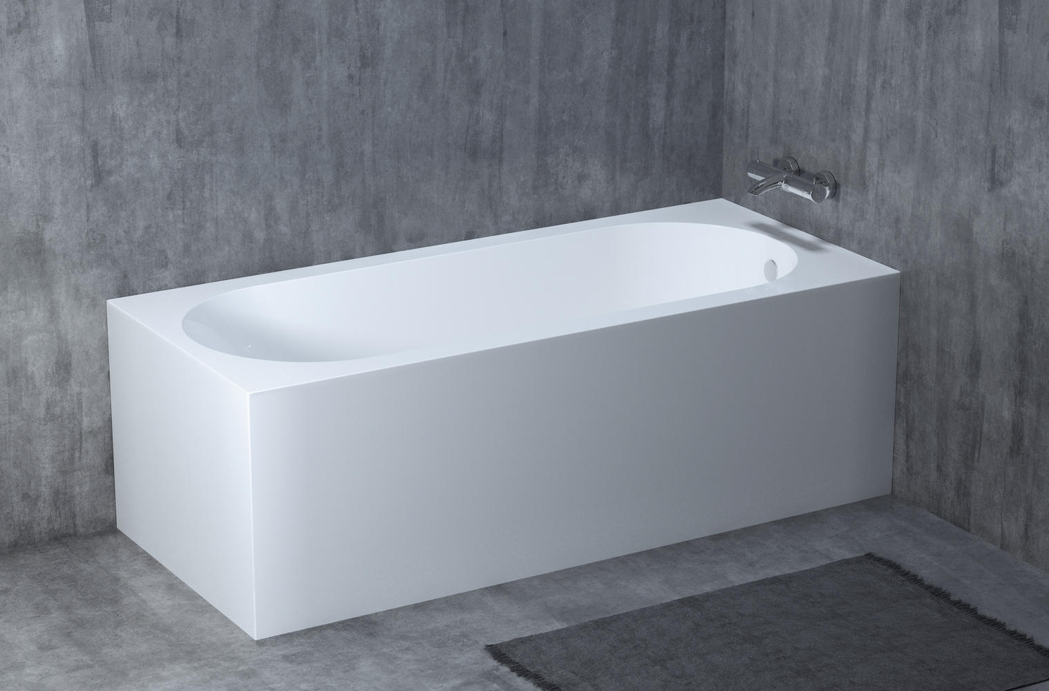 Ванна из искусственного камня Salini Ornella 170x75 102311MRH S-Sense, матовый, RAL снаружи - 6