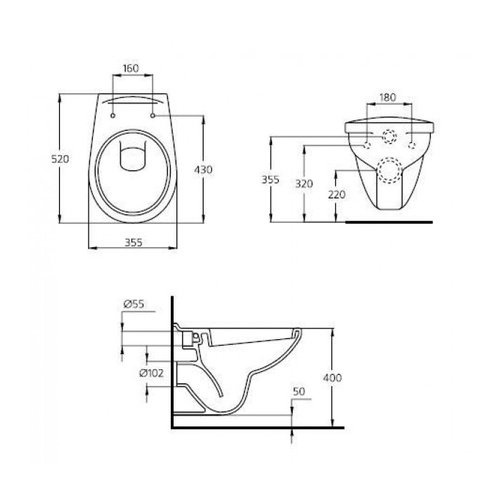 Унитаз подвесной Ideal Standard Connect с крышкой, белый (E876901) - 1