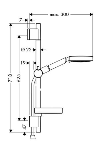 Душевой гарнитур Hansgrohe   27886000 - 2