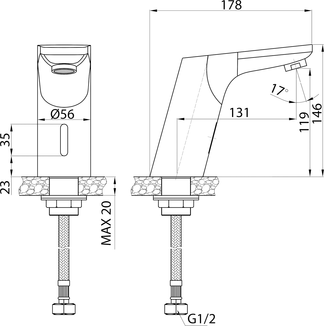 Смеситель для раковины IDDIS Pulse сенсорный PULSBS0i86 - 2