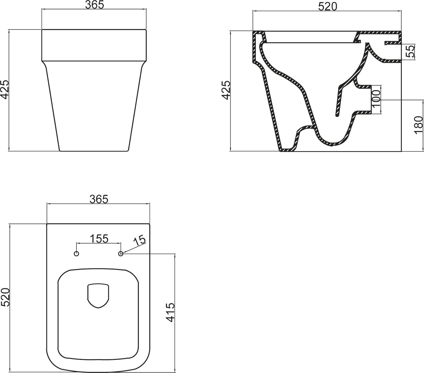 Унитаз приставной BelBagno Marco BB118CB с сиденьем микролифт BB118SC - 1
