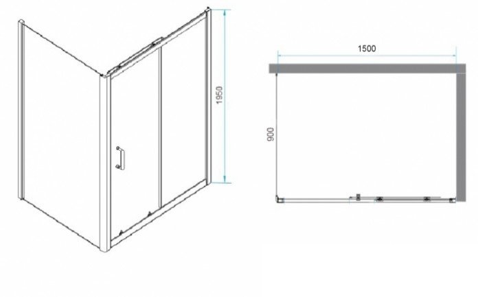 Душевой уголок RGW Passage PA-74-1B 150x90 профиль черный стекло прозрачное 4108741159-14 - 2