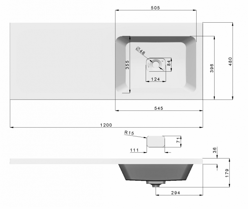 Раковина над стиральной машиной Stella Polar Kamilla 120 белый 4627173210010 - 3