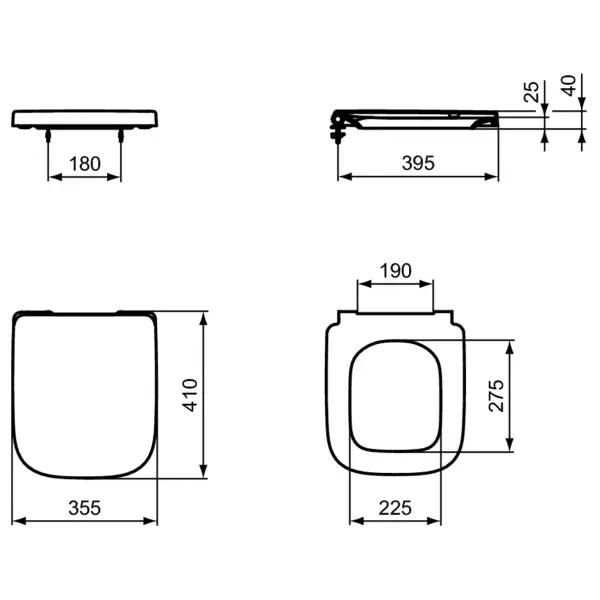 Крышка-сиденье для унитаза Ideal Standard I.Life с микролифтом белый T473701 - 8