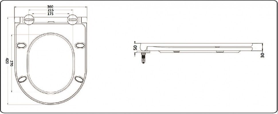 Унитаз подвесной Ceramalux черный, матовый  2197MG - 4