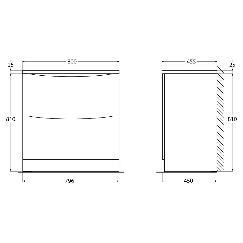 Тумба с раковиной BelBagno Acqua 80 белый - 7
