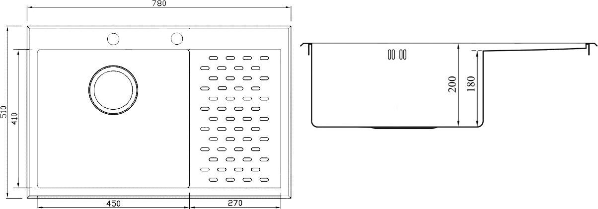 Металлическая мойка Seaman SMB-7851P  SMB-7851PRS.B - 1