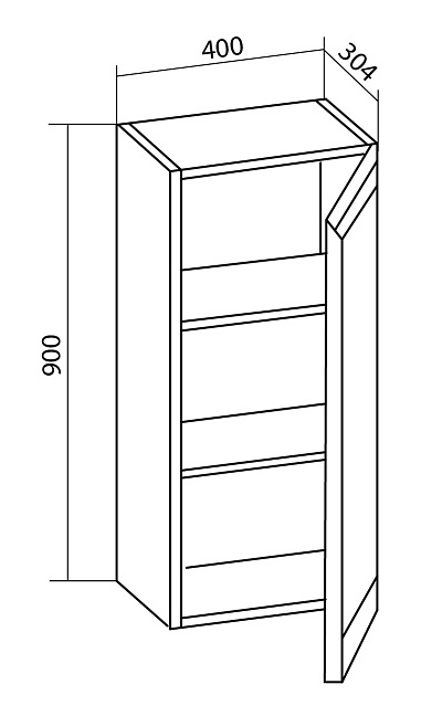 Шкаф Бриклаер Берлин 90 серый оникс  4627125416170 - 5