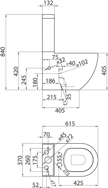 Унитаз-компакт BelBagno Sfera-r BB006CPR - 5