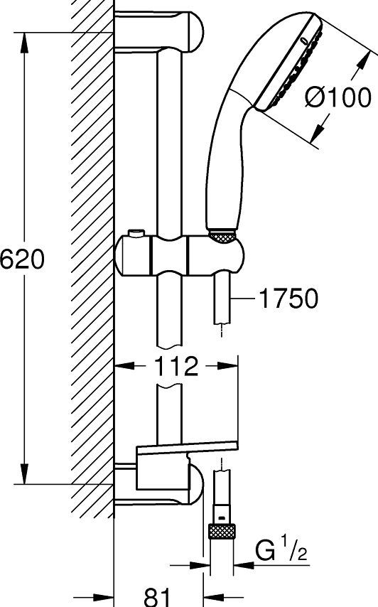 Душевой гарнитур Grohe Tempesta New 27927001 - 1