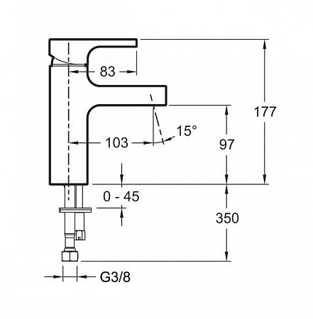 Смеситель Jacob Delafon Strayt E98339-CP для раковины - 1