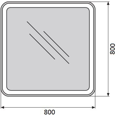 Зеркало BelBagno SPC-MAR-800-800-LED-BTN - 4