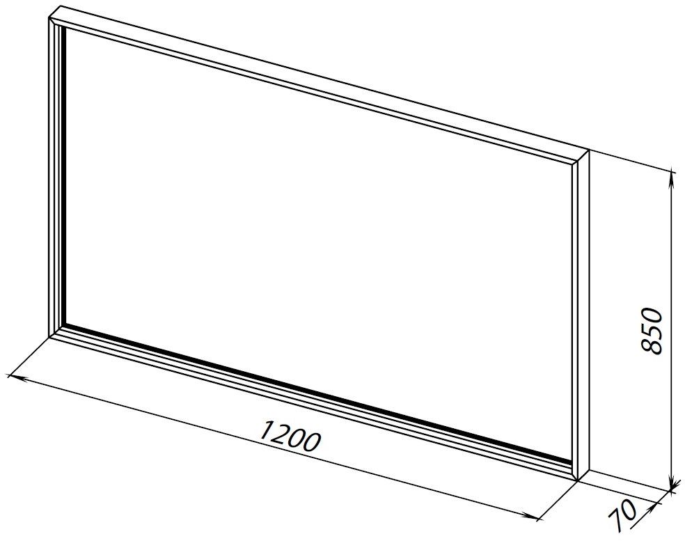 Зеркало Allen Brau Liberty 120 с подсветкой черный матовый 1.330017.BB - 3