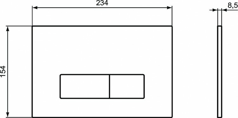 Кнопка смыва Ideal Standard Oleas хром, матовый  R0119JG - 2