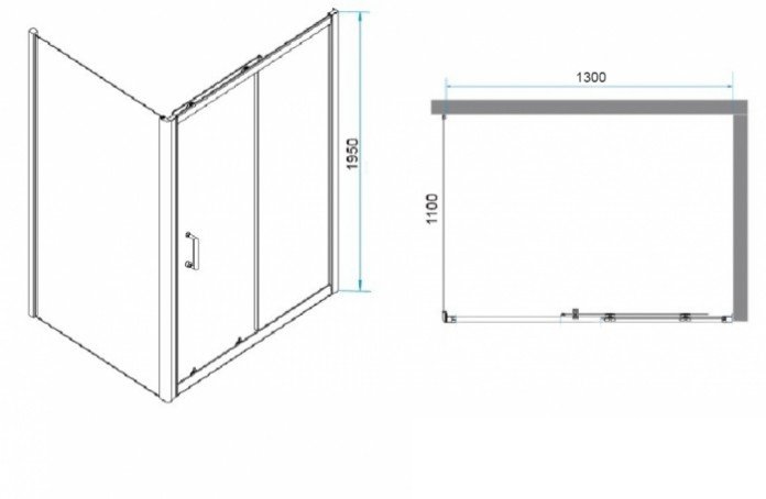 Душевой уголок RGW Passage PA-74 130x110 профиль хром стекло прозрачное 410874131-11 - 2