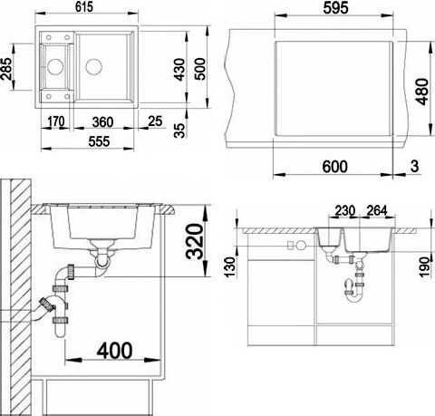 Мойка из гранита Blanco Metra бежевый  516158 - 7