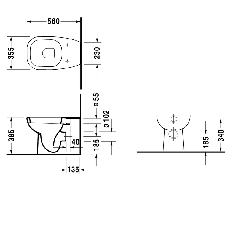 Крышка-сиденье Duravit D-Code 0067310000 петли хром - 3