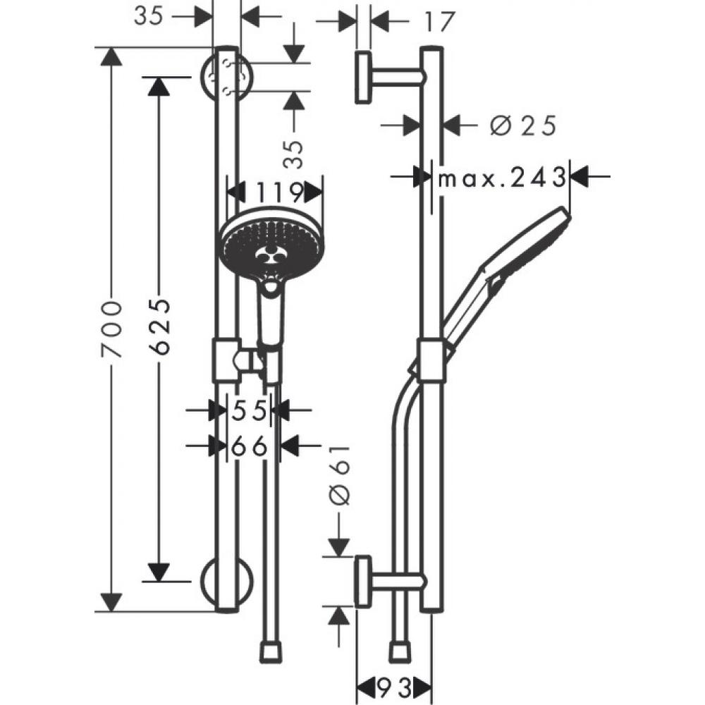 Душевой гарнитур Hansgrohe   26320400 - 2