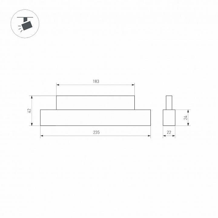 Трековый светодиодный светильник для магнитного шинопровода Arlight Mag-Orient-Flat-L235-8W Warm3000 033609 - 5