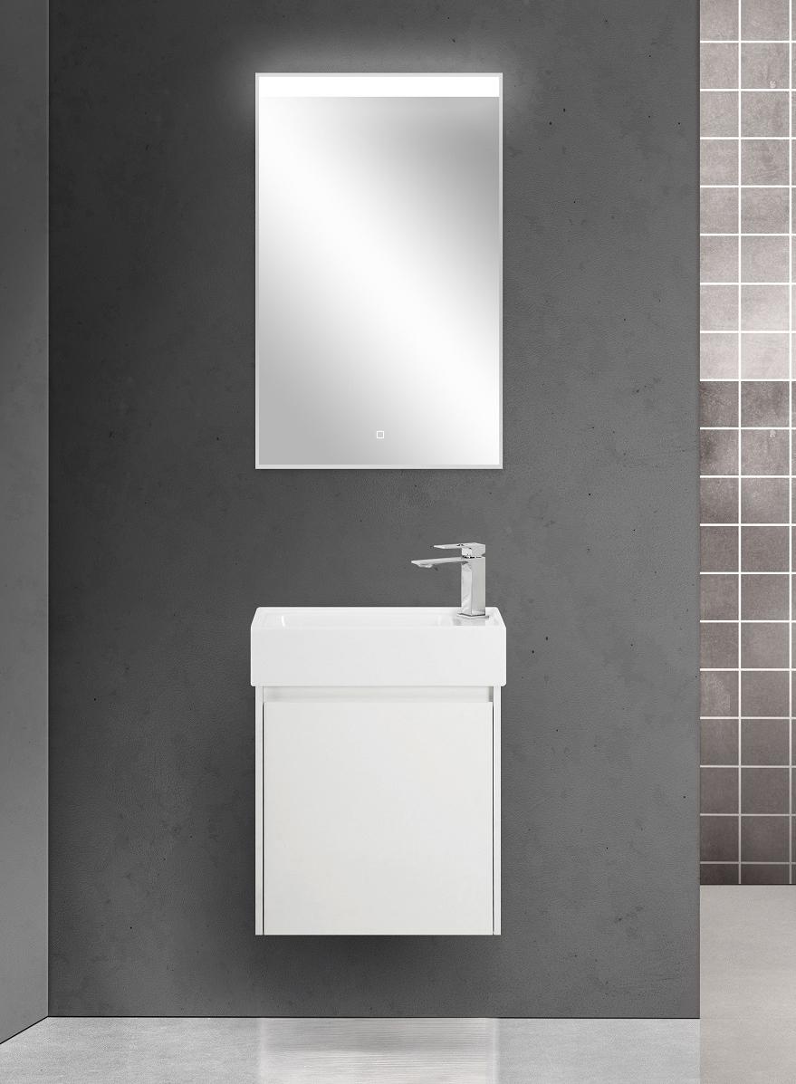 Тумба с раковиной Belbagno Kraft Mini 50 R белый матовый - 7