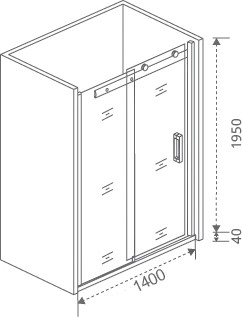 Душевая дверь в нишу Good Door Galaxy WTW-140-C-CH ГЛ00010 - 5