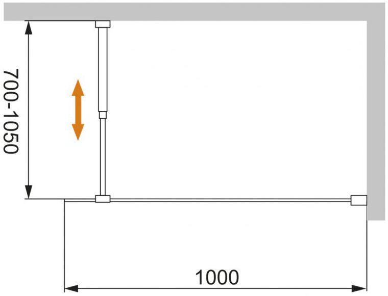 Душевая перегородка Cezares Liberta-L-1-100-C-Cr - 2