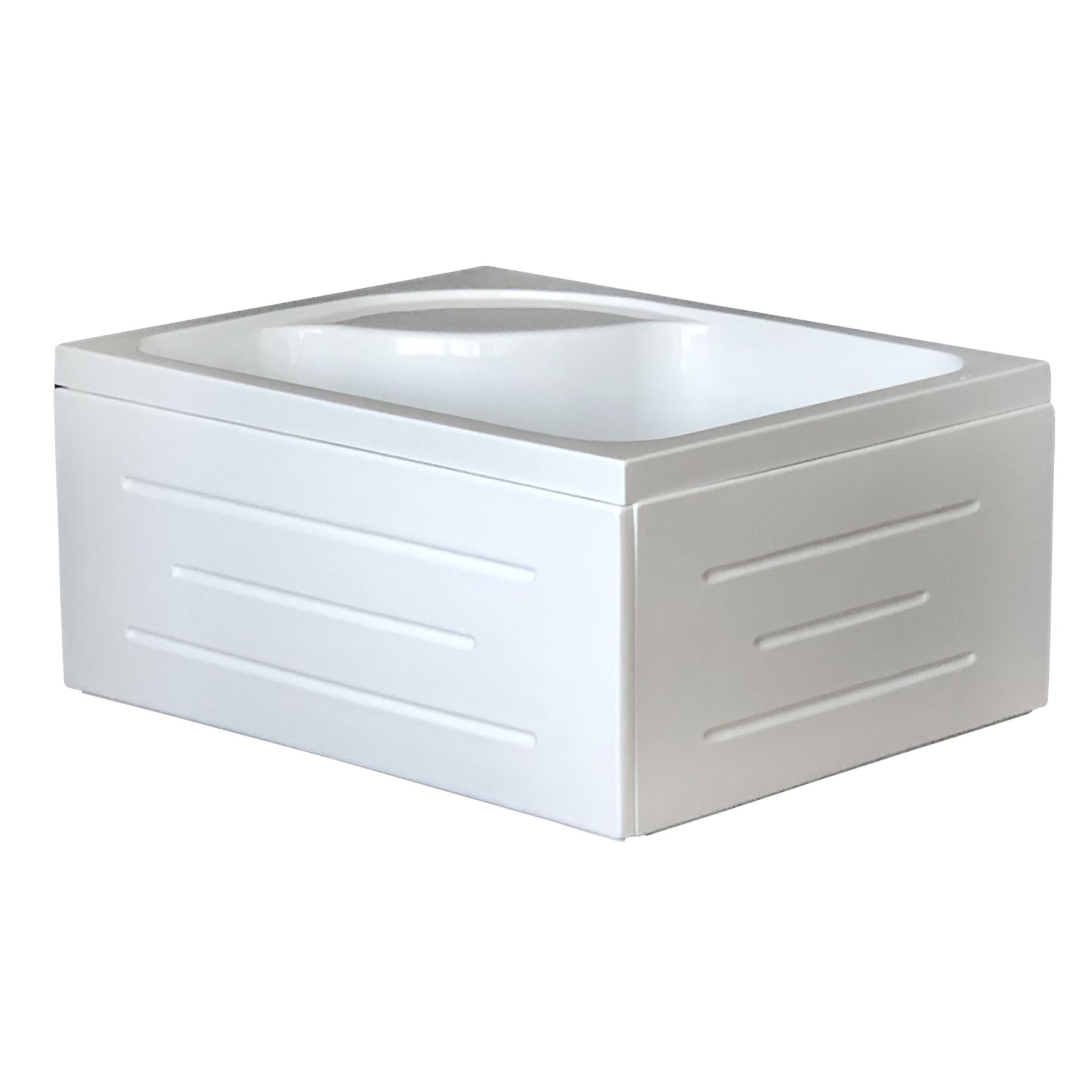 Душевой уголок Royal Bath BP 100х80 L с поддоном профиль хром стекло матовое RB8100BP-C-CH-L - 3