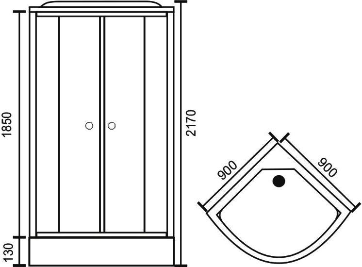 Душевая кабина Royal Bath RB90HK1-T-CH - 3