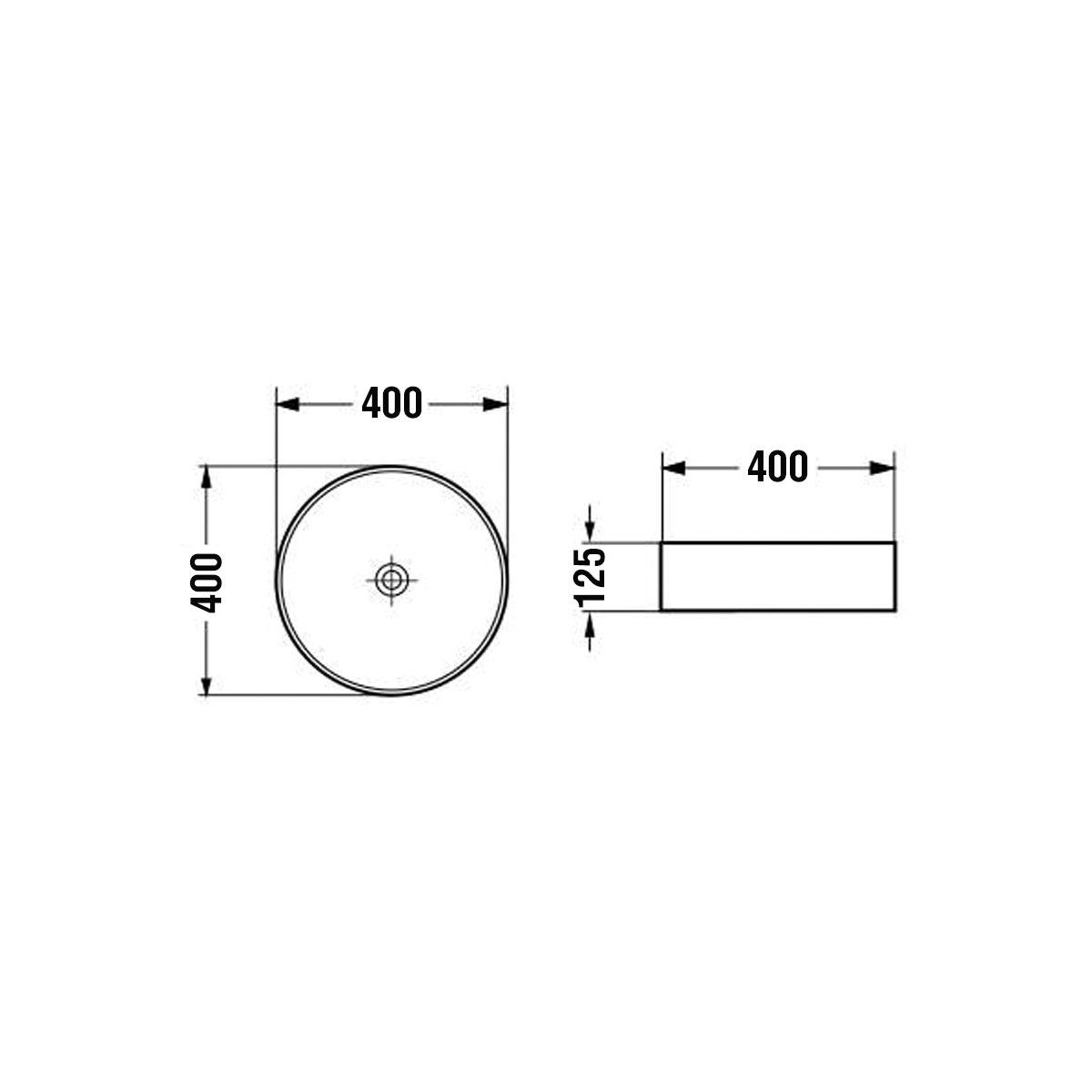 Накладная раковина Vincea 40х40 черная VBS-5GL03 - 1