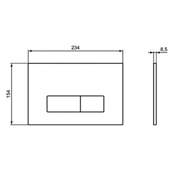 Кнопка смыва Ideal Standard Oleas M2 матовый хром  R0121JG - 2