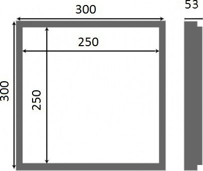 Люк настенный Люкер AL-KR 30x30 - 7