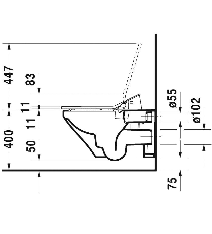 Унитаз подвесной Duravit DuraStyle с крышкой, белый (2542590000) - 3