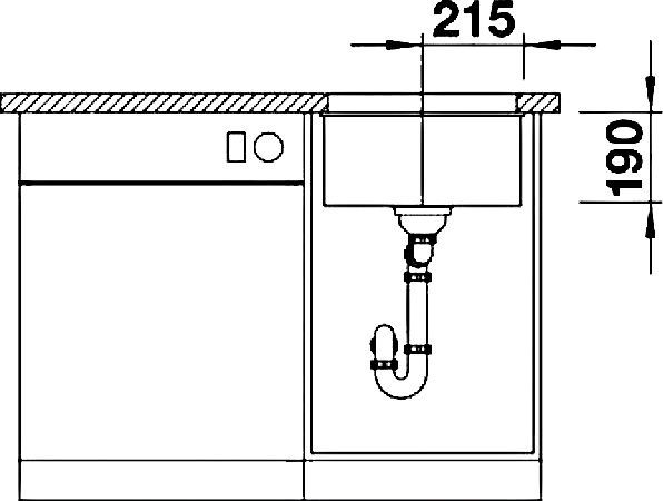 Мойка кухонная Blanco Subline 400-U белая 523426 - 2