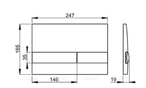 Кнопка смыва AlcaPlast  черный  M1738 - 1