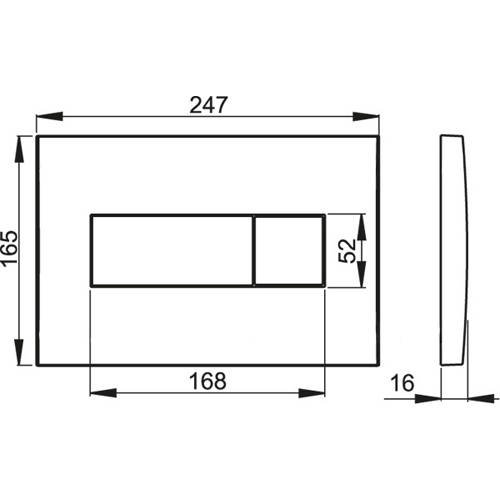 Кнопка смыва AlcaPlast  золото  M375 - 1