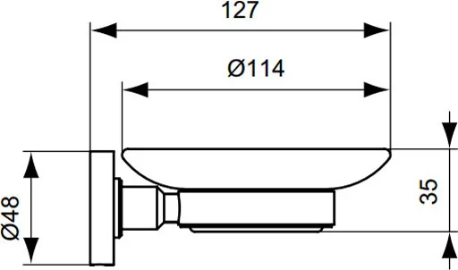 Мыльница Ideal Standard IOM прозрачное стекло A9123AA - 1
