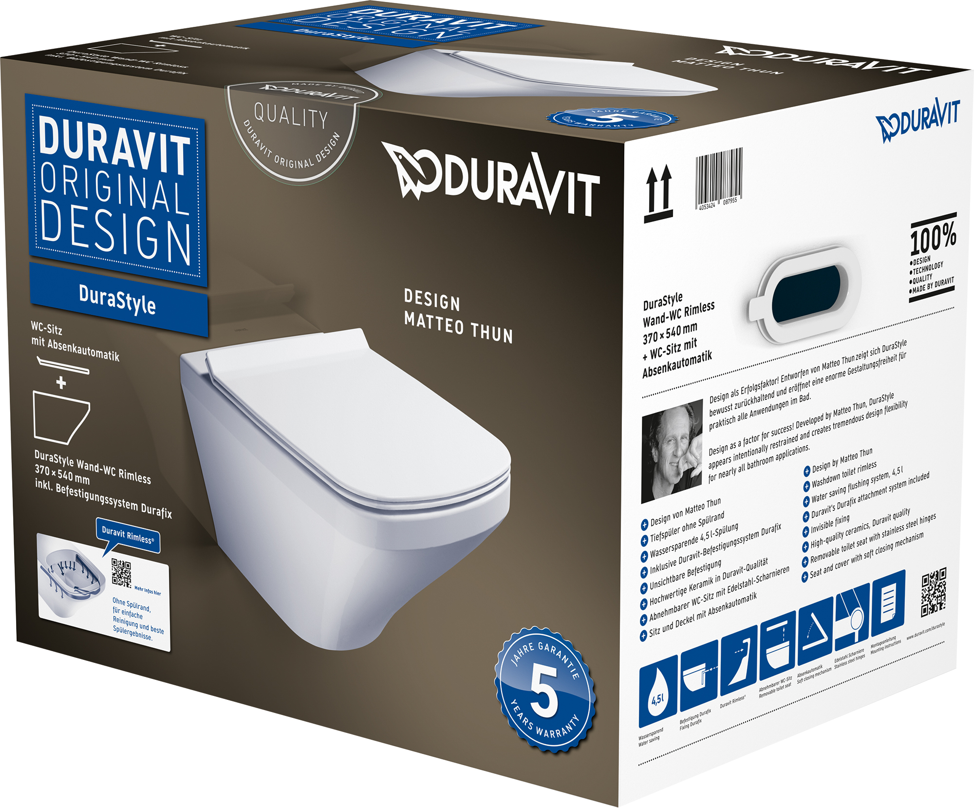 Унитаз подвесной Duravit DuraStyle 45510900A1 - 2