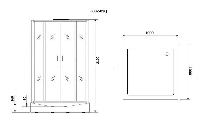 Душевая кабина Niagara Premium NG-6002-01Q 100х100х210 60020114Q - 2