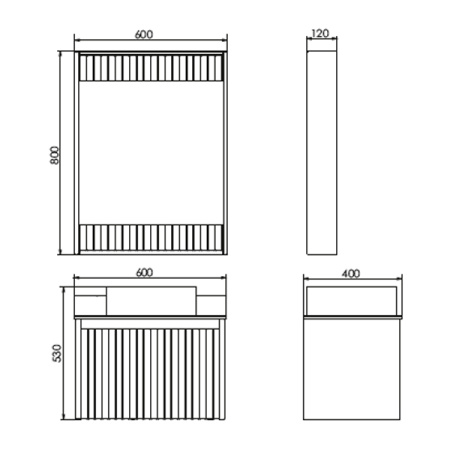 Зеркало-шкаф Comforty Марсель 60 с подсветкой 00-00001278 - 2